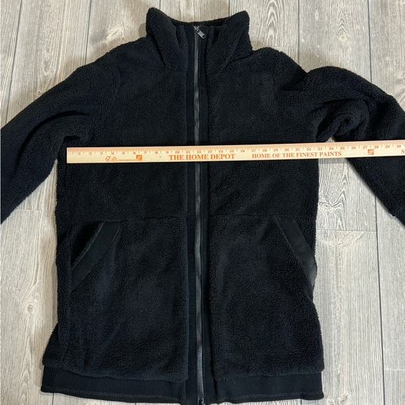 Athleta Tugga Jacket Black Sherpa Zip Up Coat Women’s XL - Picture 7 of 8
